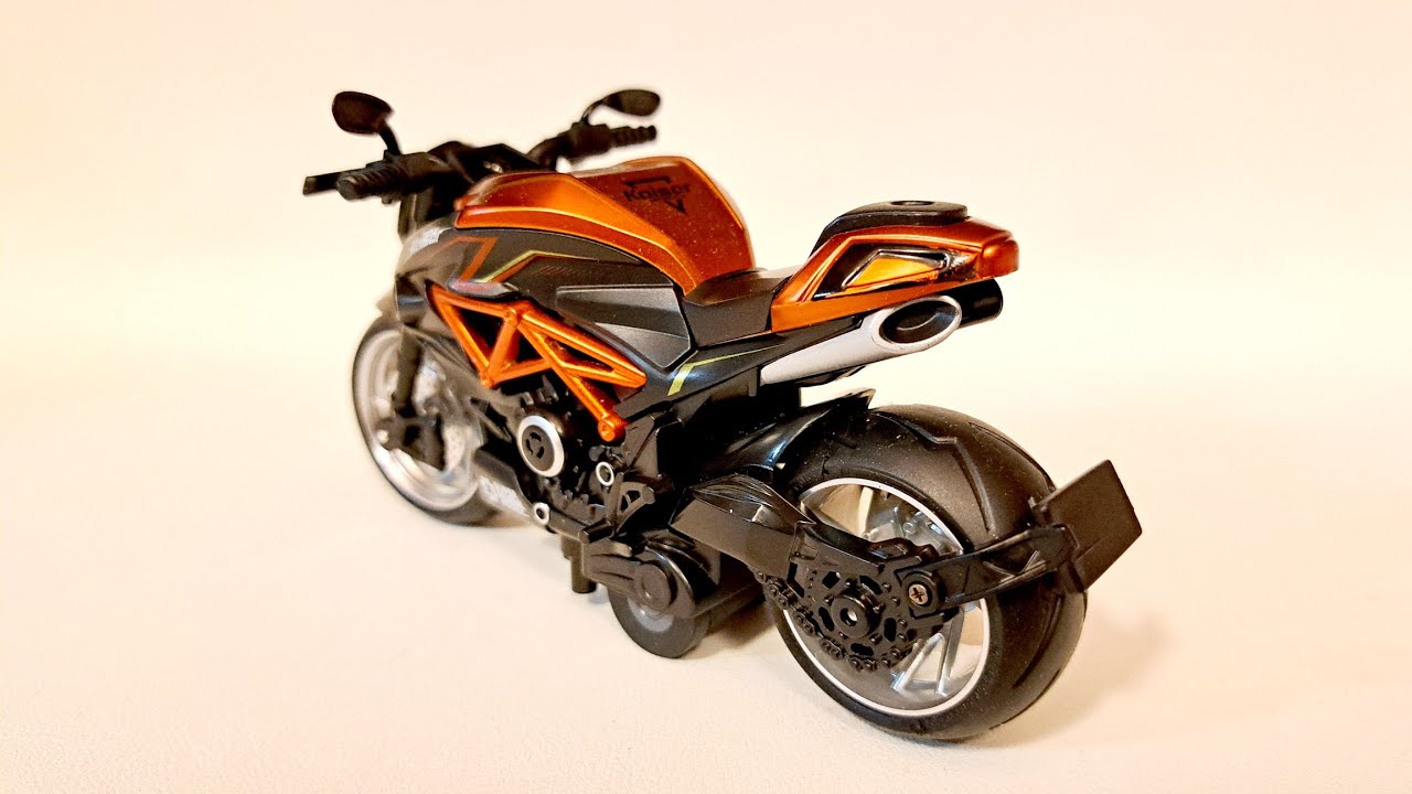 Quick Unboxing Big Bike - Pull back / Die-cast Motorcycle 