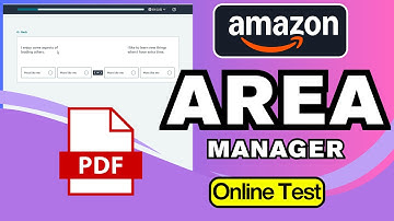 Area Manager Amazon Online Test Full Interview Questions And Answers | Area Manager New Assessment