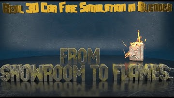 Car Showcase → Full Fire Destruction Blender 3D