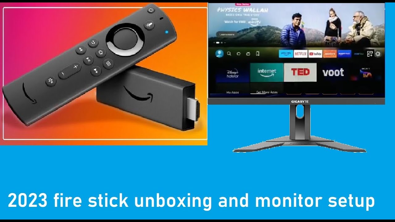 4k firestick 2023 unboxing and monitor setup