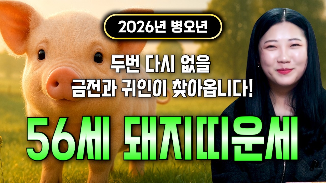 71년생 돼지띠 필수시청!✨2026년 1971년생 56세 돼지띠 신년운세✨2월부터 내 인생이 달라진다! 평생 놀고 먹을 금전 들어오고 문서,귀인까지 대박나는 71년생 돼지띠 운세