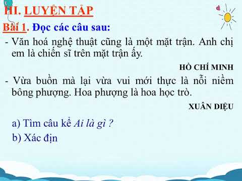 LTVC 4: Chủ ngữ trong câu kể Ai là gì? - Tuần 24