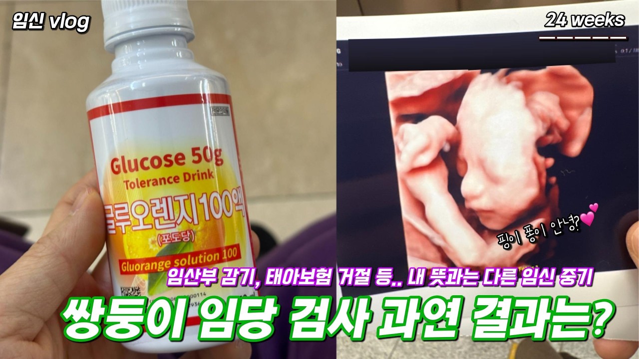 [vlog] 임신브이로그 ; 첫 태동🤍, 태아보험 거절, 임산부 감기, 쌍둥이 임당 검사, 설마 내가 임당? 😯