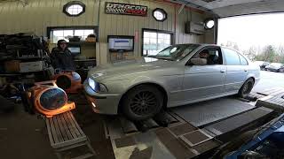 BMW E39 540I DYNO RUNS!!! INSANE SOUND!! TORQUE MONSTER 4.4 6 SPEED V8!! AND M5s DYNO GRAPHS