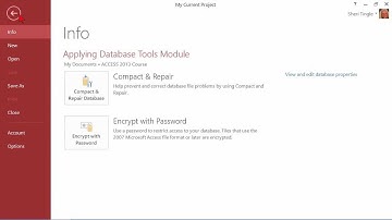 Microsoft Office Access 2013 Tutorial: Compacting and Repairing a Database | K Alliance