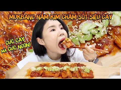 CỰC CAY MÀ CỰC <strong>NGON</strong>! MUKBANG NẤM KIM CHÂM SỐT SIÊU CAY🔥