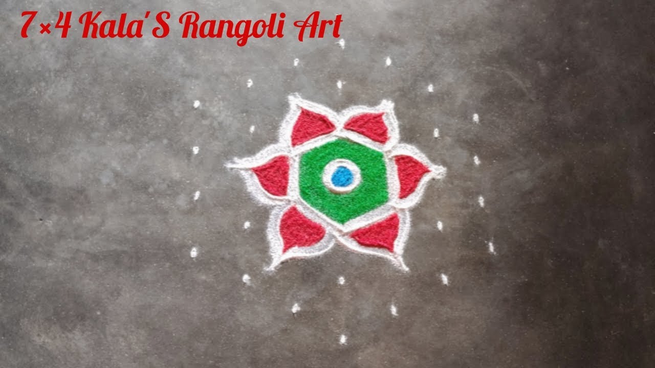 Margazhi matham kolam 7×4🌺 Pandaga Muggulu 🌺 creative rangoli designs 🌺 Kala'S Rangoli Art 🌺 Kolam