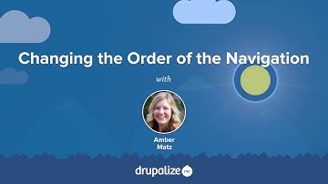 Drupal 8 User Guide: 5.8. Changing the Order of Navigation