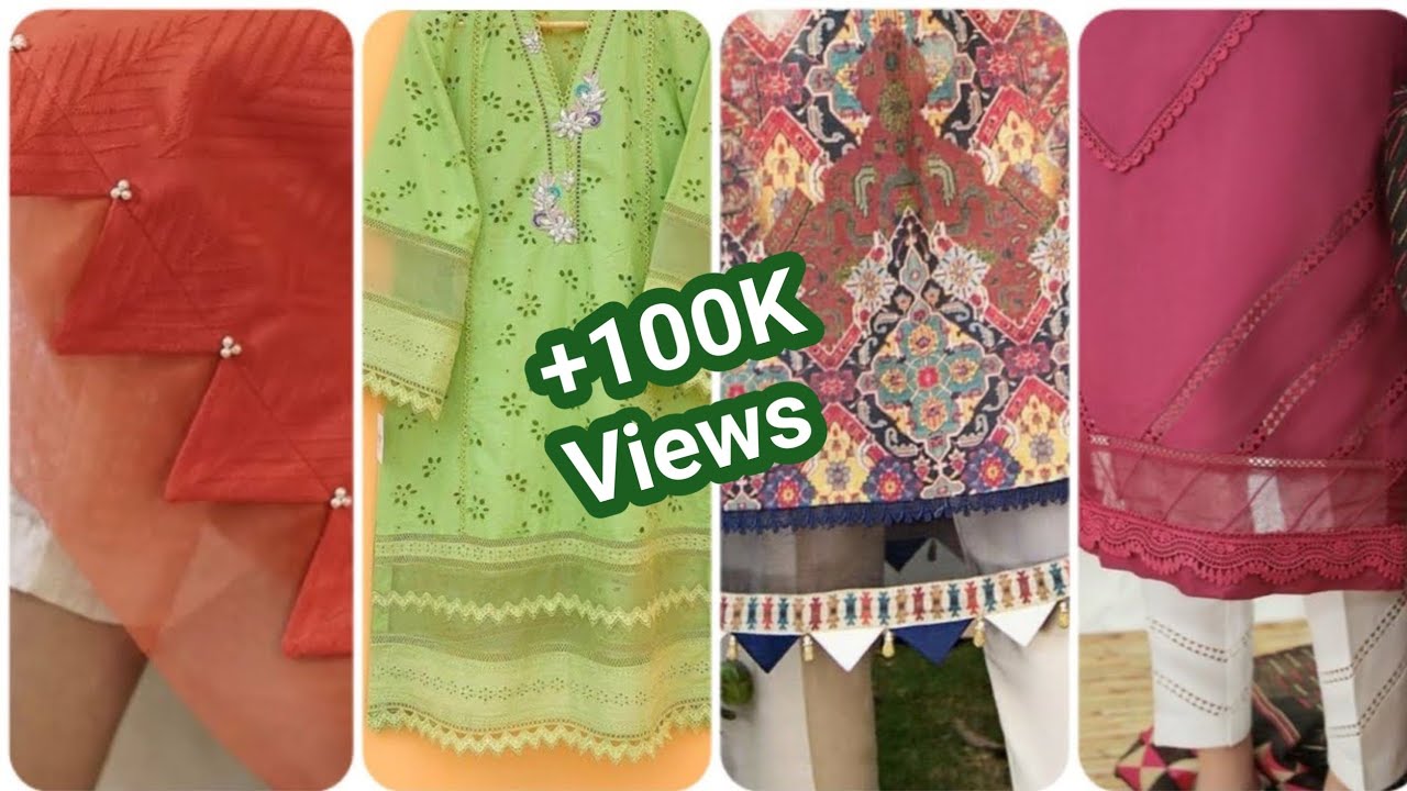 Top 30 Ghera Design With Organza FabricDaman Design With Tissue For Eid Dresses