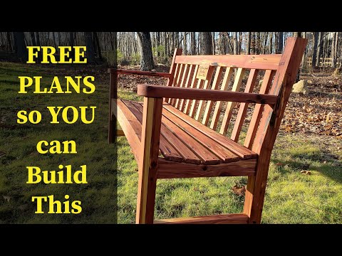 Garden Bench Build With Free Model and