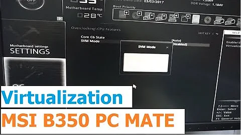 How to enable Virtualization on MSI B350 PC MATE motherboard (MS-7A34, VirtualBox, AMD Ryzen 7)