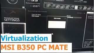 How to enable Virtualization on MSI B350 PC MATE ...