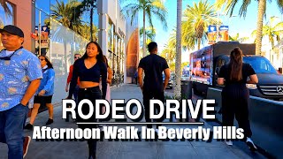 Rodeo Drive Afternoon Walk In  Beverly Hills Walk |5k 60 | Natural Sounds