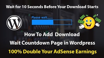 How To Add Download Wait Countdown Page in Wordpress 2019