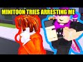 MINITOON tries ARRESTING ME in Roblox Jailbreak!