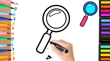 Magnifying Glass Drawing!! || How to Draw a Magnifying Glass Easy Step by Step @minoarts