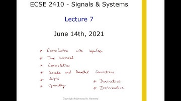 ECSE 2410 Signals and Systems Lecture 7 - Properties of Convolution