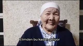 99 Yaşındaki Özbek Türkü Teyze Emekli Maaşını Türkiye'ye bağışladı.