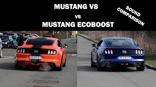 Mustang Ecoboost vs V8 Sound Comparison