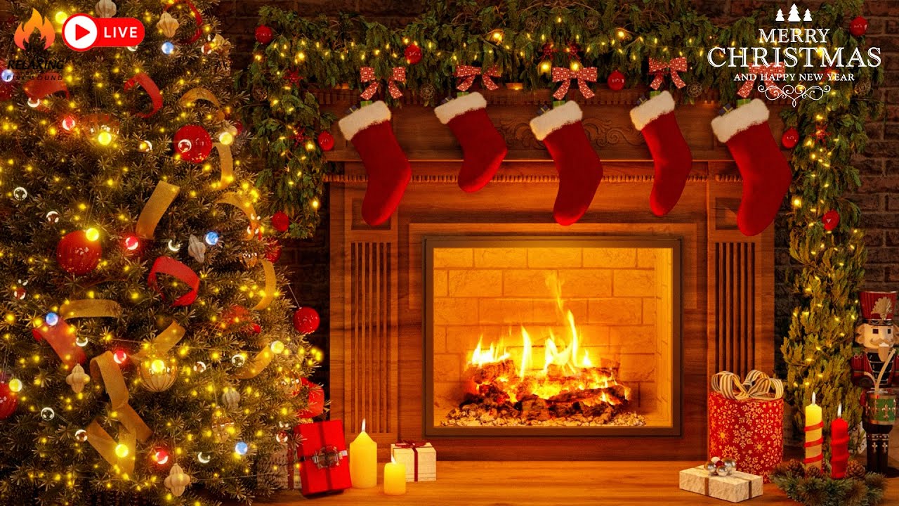 Beautiful Christmas Ambience 🔥 🎄🎅 Relaxing Christmas Classical Piano Music Fireplace 🔥 Merry Chr