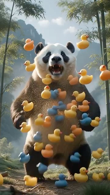Panda exploding rubber ducks #brainrot - YouTube
