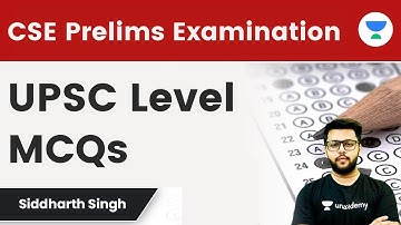 CSE Prelims Examination | UPSC Level MCQs | Siddharth Singh