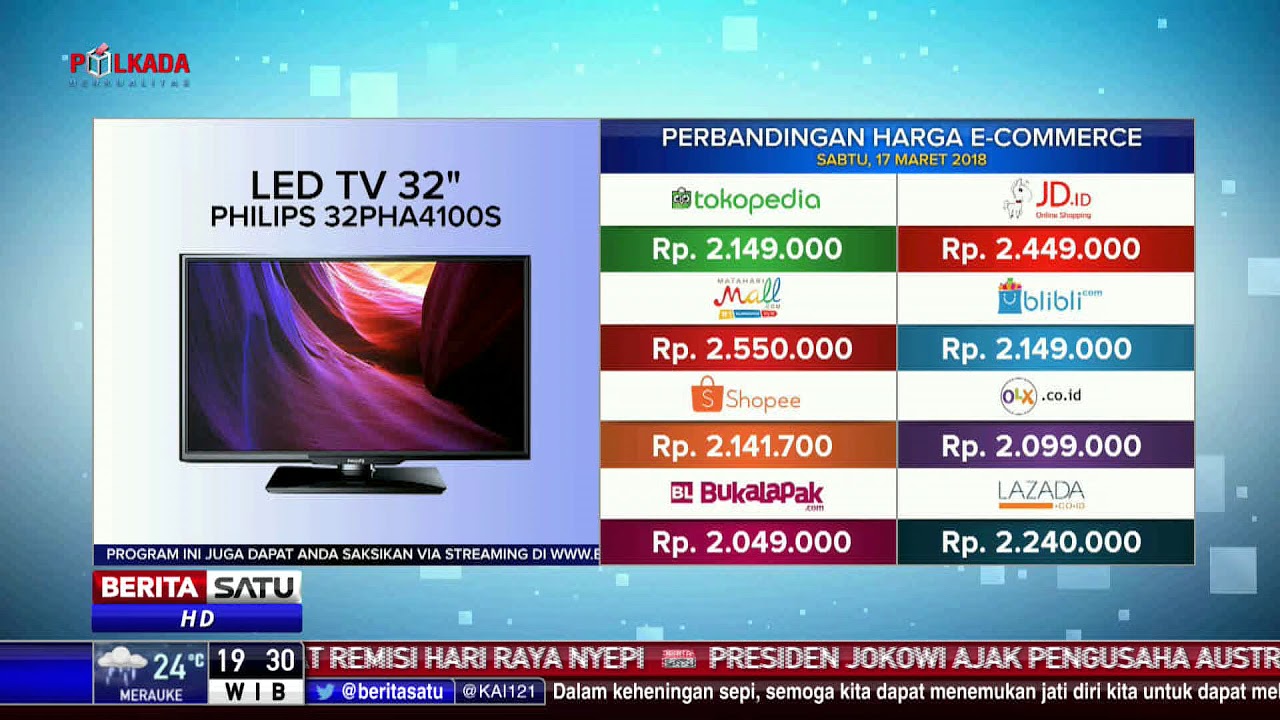 Perbandingan Harga  E Commerce Led TV  Philips 32  Inch  