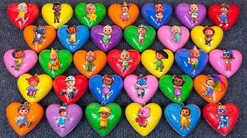 Cocomelon 100 Heart Mixing ASMR! JJ, TomTom, YoYo, Cody & More Satisfying ASMR 💖✨