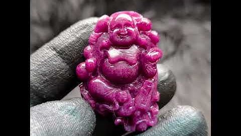 Mặt Phật Di Lặc Ruby Huyết Phi Tự Nhiên #MRB-0923-03