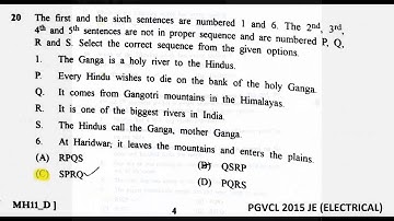 PGVCL[2015]JE ELECTRICAL QUESTION PAPER