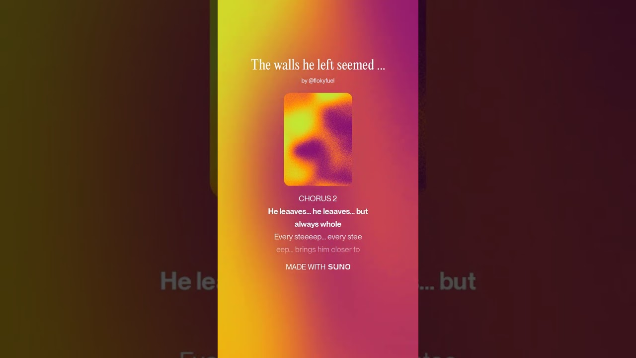 The walls he left seemed lighter as he walked away,