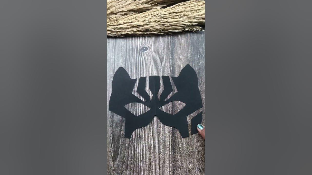 DIY BLACK PANTHER MASK 😱| #shorts #youtubeshorts #diy #wakandaforever #youtubepartner #blackpanther