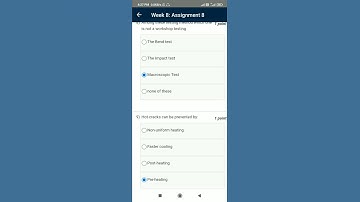 Fundamental Of Welding Science and Technology, Nptel Assignment - 8 Answers