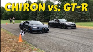 Bugatti Chiron vs. R35 Nissan GTR Iveytune 1500 hp.