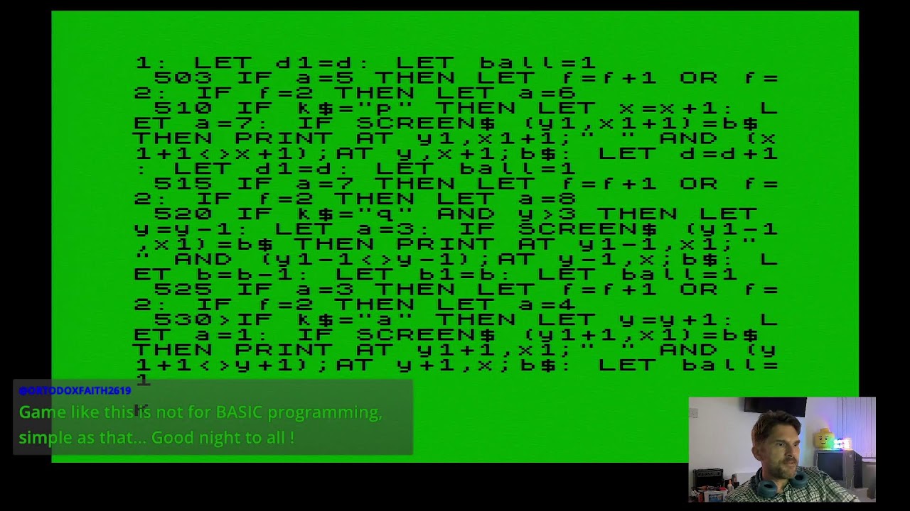 A football game in BASIC can it be done? ZX SPECTRUM - YouTube