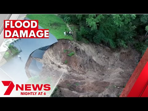 Surveying the flood damage in Sydney, delivery driver dies in Greendale | 7NEWS