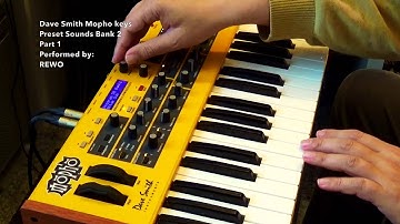 Dave Smith Mopho Analogue Synthesizer: Preset Sounds Bank 2 Part 1 (HD 1080p)