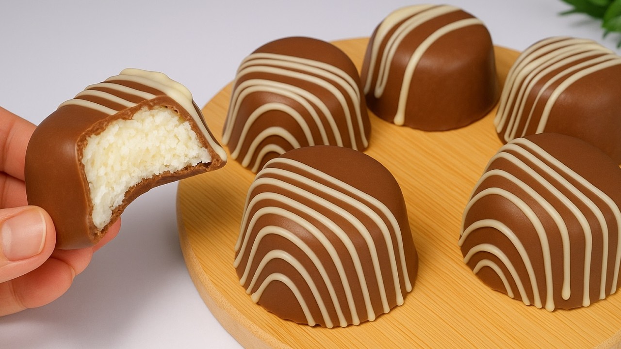 Новый суперлегкий десерт из кокоса без выпечки всего из 3 ингредиентов! Без яиц, без муки