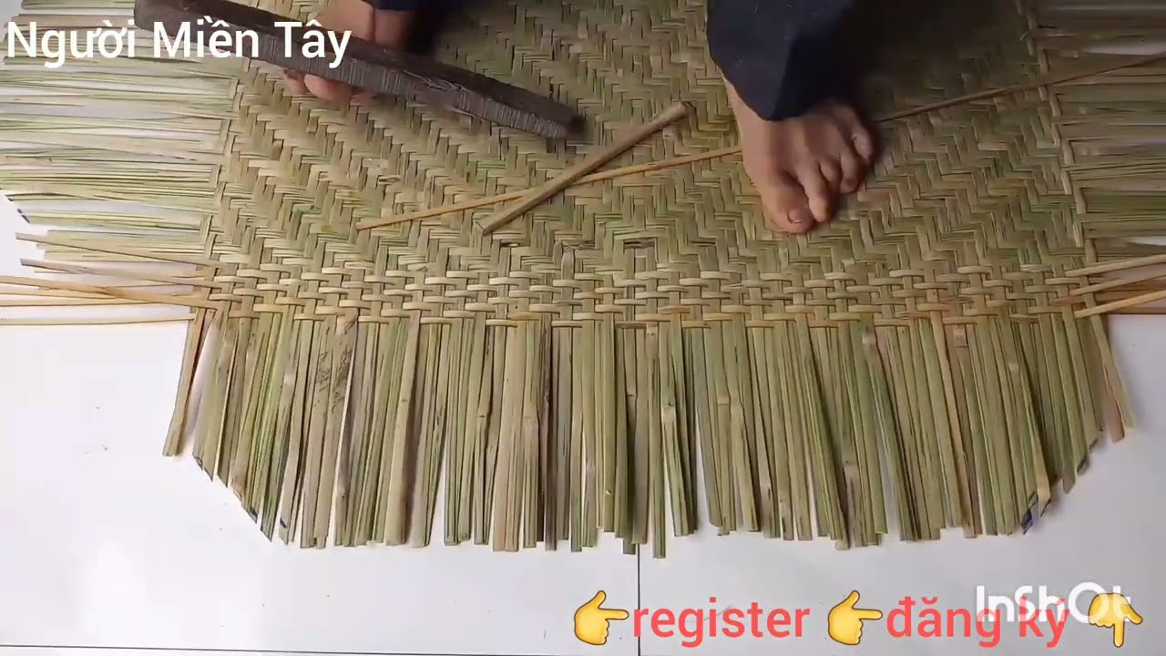 Vietnamese bamboo basket Cách đan Thúng tre Việt Nam