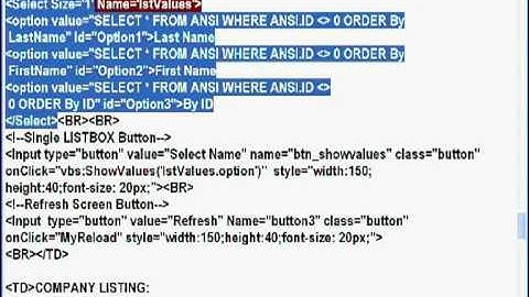 VBS SQLTutorial RCOBB Part2