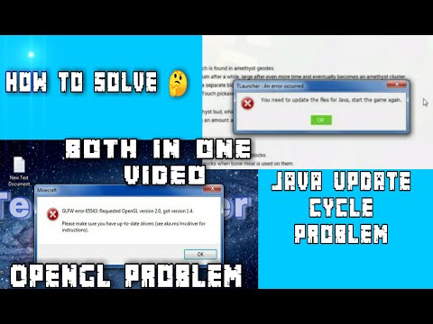 How To Solve Opengl Error In Minecraft 1 17 Or Tluncher 2 8 How To Solve Java Update Cycle Error Youtube