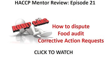 How to dispute a food audit corrective action request