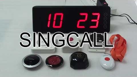 SINGCALL Wireless Calling System SC R50 with Single Button Pagers