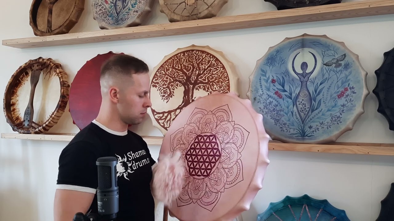 shaman drum Mandala 22 inch Бубен Мандала 56 см