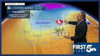 A warm end to the work week, with increasing wind and a cool down this weekend