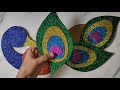 How to make peacock from cardboard. How to make Peacock wall hanging out of waste cardboard.