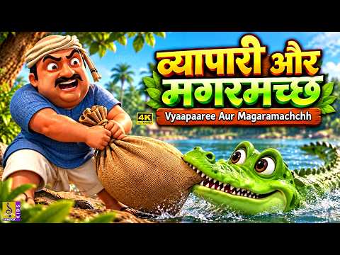 The Merchant and the Crocodile | Hindi Kids Cartoon | Moral Story For Kids | 4K