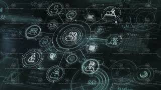 3D visualization of animated infographic communication data.