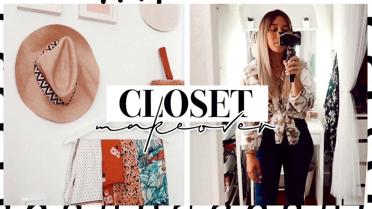 REDECOREI O MEU CLOSET + ORGANIZAÇÃO *low budget* | Inês Rochinha