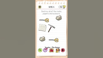 brain test #level4#destroy all of the rocks paper and scissors